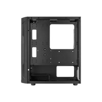 AeroCool Trinity Mini-G-BK-V2 - MT - micro ATX - Seitenteil mit Fenster (gehärtetes Glas) - keine Spannungsversorgung (ATX) - Schwarz - USB/Audio