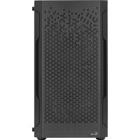 AeroCool Trinity Mini-G-BK-V2 - MT - micro ATX - Seitenteil mit Fenster (gehärtetes Glas) - keine Spannungsversorgung (ATX) - Schwarz - USB/Audio