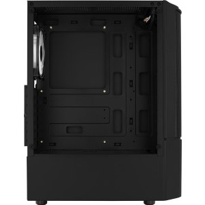 AeroCool Quantum Mesh - MDT - ATX - Seitenteil mit Fenster (gehärtetes Glas) - keine Spannungsversorgung (ATX) - Schwarz - USB/Audio