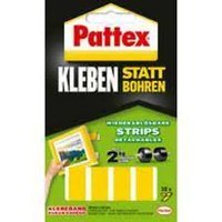 Henkel 9H PXMS1 - Bürokleinmaterial - 20x40 mm - Gelb - 10er - Kleben statt Bohren Klebestrips - 10 Strips - Infokarte