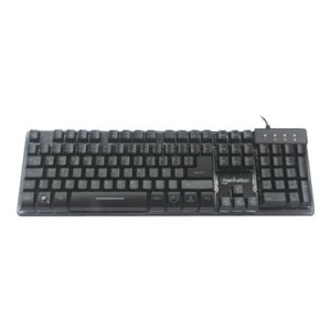 Manhattan 178457 - Standard - USB - QWERTY - LED - Nero