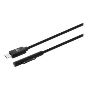 Manhattan USB-C to Surface Connect Cable, 1.8m, Male to Male. 15V/3A, Black, Lifetime Warranty, Polybag - USB-Kabel - USB-C (M)