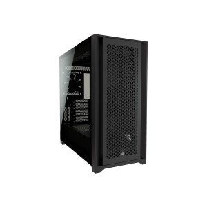 CORSAIR 5000D AIRFLOW - Mid tower - ATX - Seitenteil mit Fenster (gehärtetes Glas) - keine Spannungsversorgung (ATX) - Schwarz - USB/Audio