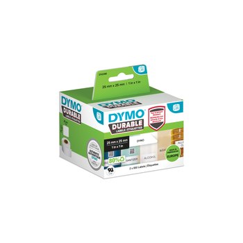 Dymo LabelWriter - Polypropylen (PP) - permanenter Klebstoff - beschichtet - 25 x 25 mm 1700 Etikett(en) (2 Rolle(n)