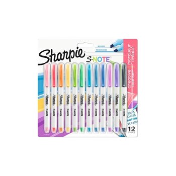 Sharpie S-Note - Marker - verschiedene Farben (Packung mit 12)