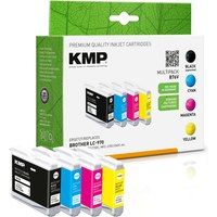 KMP MULTIPACK B76V - 4er-Pack - Schwarz, Gelb, Cyan, Magenta - kompatibel - Tintenpatrone (Alternative zu: Brother LC970BK, Brother LC970C, Brother LC970M, Brother LC970Y)