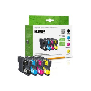 KMP MULTIPACK B77V - 4er-Pack - Schwarz, Gelb, Cyan, Magenta - kompatibel - Tintenpatrone (Alternative zu: Brother LC980BK, Brother LC980C, Brother LC980M, Brother LC980Y)