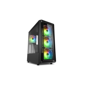 Sharkoon TK4 RGB - Midi / minitower ATX 3,5 " - Ventilatore - USB 2.0, USB 3.0