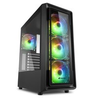 Sharkoon TK4 RGB - Midi Tower - PC - Black - ATX - micro ATX - Mini-ITX - Multi - Pocket fan