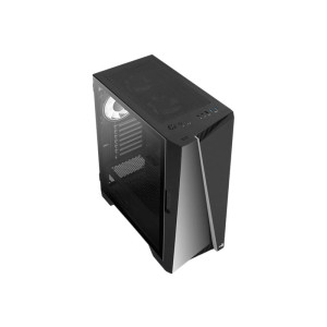 AeroCool Mirage-G-BK-v1 - MDT - ATX - Seitenteil mit Fenster (gehärtetes Glas) - keine Spannungsversorgung (ATX) - Schwarz - USB/Audio