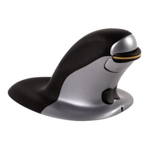 Fellowes Penguin Large - Vertikale Maus - rechts- und linkshändig - Laser - kabellos - 2.4 GHz - kabelloser Empfänger (USB)