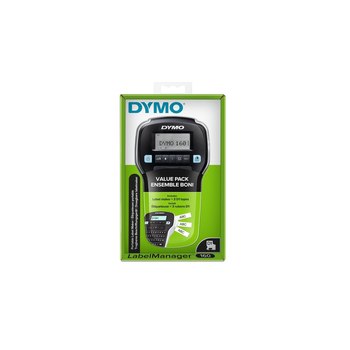 Dymo LabelManager 160 Starter-Set m. 3 D1-Baender 12mm Qwertz - Etiketten-/Labeldrucker