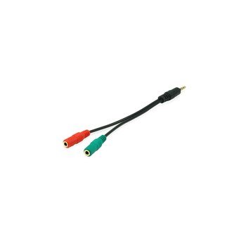 Equip 147943 - 2 x 3.5mm - Female - 3.5mm - Male - 1.5 m - Black