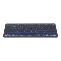 Gembird KB-BTRGB-01-DE - Mini - Bluetooth - QWERTZ - LED - Nero