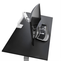 Ergotron HX Desk Monitor Arm - Befestigungskit (Gelenkarm, Spannbefestigung für Tisch, Tischplattenbohrung, Pivot, Befestigungsteile, Verlängerungsteil) - für Monitor - weiß - Bildschirmgröße: bis zu 106,7 cm (bis zu 42 Zoll) - Schreibtisch