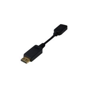 DIGITUS AK-340400-001-S - 0,15 m - DisplayPort - HDMI - Nichel - Nero - Maschio/Femmina