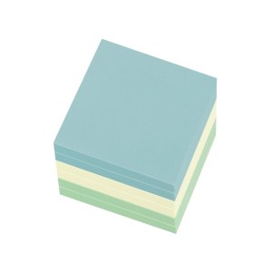 Herlitz 50033430. Formfaktor: Rechteck, Produktfarbe: Blau, Grün, Gelb, Material: Papier. Breite: 75 mm, Tiefe: 75 mm. Anzahl der Blätter pro Block: 600 Blätter