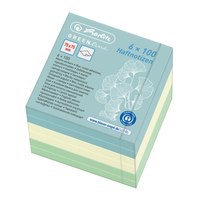 Herlitz 50033430. Formfaktor: Rechteck, Produktfarbe: Blau, Grün, Gelb, Material: Papier. Breite: 75 mm, Tiefe: 75 mm. Anzahl der Blätter pro Block: 600 Blätter