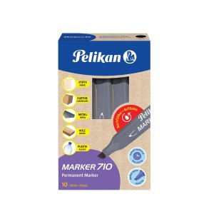 Pelikan 710 - Black - Chisel tip - Black - Grey -...