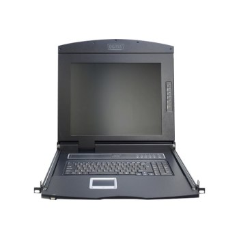 DIGITUS Modular console with 17" TFT (43,2cm), 1-port KVM & Touchpad, german keyboard