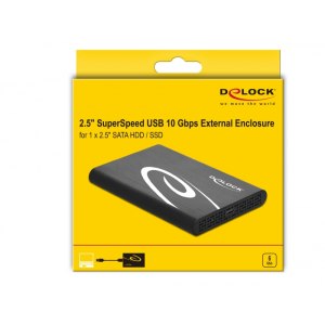 Delock 2.5" External Enclosure SATA HDD / SSD > USB 3.0 - Speichergehäuse - 2.5" (6.4 cm)