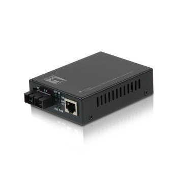 LevelOne FVT-2001. Maximale Datenübertragungsrate: 100 Mbit/s, Converter Eingangsschnittstelle: 10Base-T, 100Base-TX, Converter output Oberfläche: 100Base-FX. Optischer Kabelverbinder: SC, Übertragungstechnik: Kabelgebunden. Maximal mögliche Übertragungss