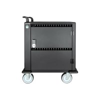 Manhattan Charging Cabinet/Cart via USB-C x32 Devices, Trolley, Power Delivery 18W per port (576W total)