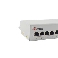 Equip 12-Port Cat.6 Desktop Patch Panel - Hellgrau - 10/100/1000Base-T(X) - Gigabit Ethernet - 1000 Mbit/s - RJ-45 - Cat6 - Weiß
