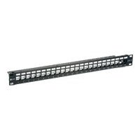 Digital Data Communications Patchpanel Cat6 geschirmt für Keystone Jacks schwarz