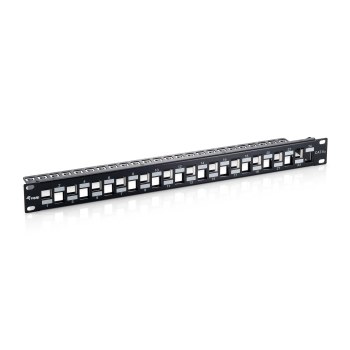 Equip Patchpanel 24x RJ45 Cat6a 19" 1HE Keystone - 24-Port - RJ-45 - Rack-Modul - 1 HE