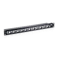 Equip Patchpanel 24x RJ45 Cat6a 19" 1HE Keystone - 24-Port - RJ-45