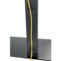 Schwaiger - Aufstellung - für LCD-TV / gekrümmter LCD-TV - Kunststoff, Temperglas, massiver Stahl - Schwarz - Bildschirmgröße: 94-177.8 cm (37"-70") - Bodenaufstellung