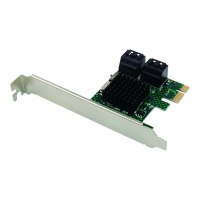 Conceptronic EMRICK03G - Speicher-Controller - 4 Sender/Kanal - SATA 6Gb/s - Low-Profile - PCIe x1 - grün