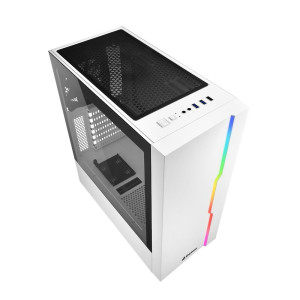 Sharkoon RGB Slider - Midi Tower - PC - White - ATX - micro ATX - Mini-ITX - Gaming - Multi