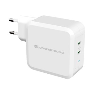 Conceptronic Ladegerät 2Port 100W USB-C PD 1.3A...