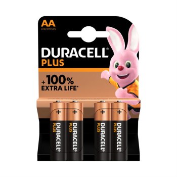 Duracell Plus 100 - Einwegbatterie - AA - Alkali - 1,5 V - 4 Stück(e) - Mehrfarbig