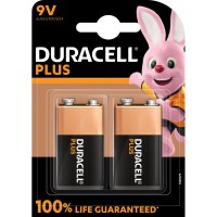 Duracell Alkaline Plus batterij 9 Volt 2 pack - Battery - 9V-Block