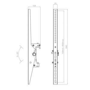 Hagor CPS - Tilt Arms VESA 600