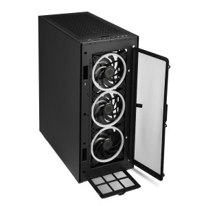 Sharkoon REV300 - Tower - E-ATX - Seitenteil mit Fenster (gehärtetes Glas) - keine Spannungsversorgung - USB/Audio