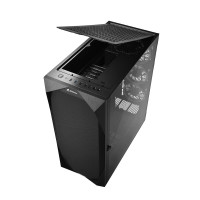 Sharkoon REV300 - Tower - E-ATX - Seitenteil mit Fenster (gehärtetes Glas) - keine Spannungsversorgung - USB/Audio