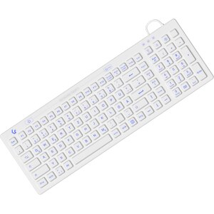 KeySonic KSK-6031INEL-Wh - Tastiera igienica compatta...