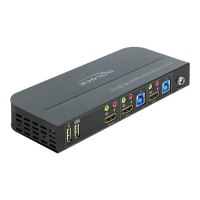 DeLOCK HDMI KVM Switch 4K 60 Hz with USB 3.0 and Audio - KVM-/Audio-/USB-Switch - 2 x KVM/Audio/USB - 1 lokaler Benutzer - Desktop