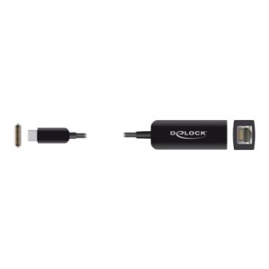 Delock 66645 - USB Type-C - LAN RJ45 - 0,16 m - Nero