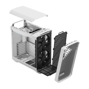 Fractal Design Torrent Compact - Tower - E-ATX - keine Spannungsversorgung (ATX) - White TG Clear Tint - USB/Audio