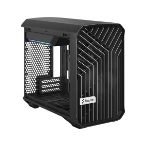 Fractal Design Torrent Nano - Tower - Mini-DTX - Seitenteil mit Fenster (gehärtetes Glas) - keine Spannungsversorgung (ATX) - Schwarz getönt - USB/Audio