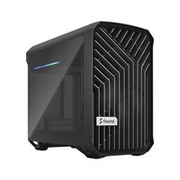 Fractal Design Torrent Nano - Tower - Mini-DTX - Seitenteil mit Fenster (gehärtetes Glas) - keine Spannungsversorgung (ATX) - Schwarz getönt - USB/Audio