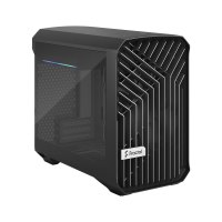 Fractal Design Torrent Nano - Tower - Mini-DTX - Seitenteil mit Fenster (gehärtetes Glas) - keine Spannungsversorgung (ATX) - Schwarz getönt - USB/Audio