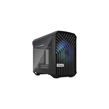 Fractal Design Torrent Nano RGB - Tower - Mini-DTX - Seitenteil mit Fenster (gehärtetes Glas) - keine Spannungsversorgung (ATX) - tinted light black - USB/Audio