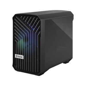 Fractal Design Torrent Nano RGB - Tower - Mini-DTX - Seitenteil mit Fenster (gehärtetes Glas) - keine Spannungsversorgung (ATX) - tinted light black - USB/Audio