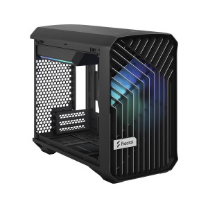 Fractal Design Torrent Nano RGB - Tower - Mini-DTX - Seitenteil mit Fenster (gehärtetes Glas) - keine Spannungsversorgung (ATX) - tinted light black - USB/Audio